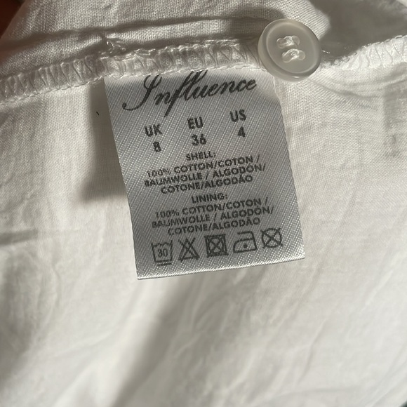 White midi cotton dress - Picture 6 of 7